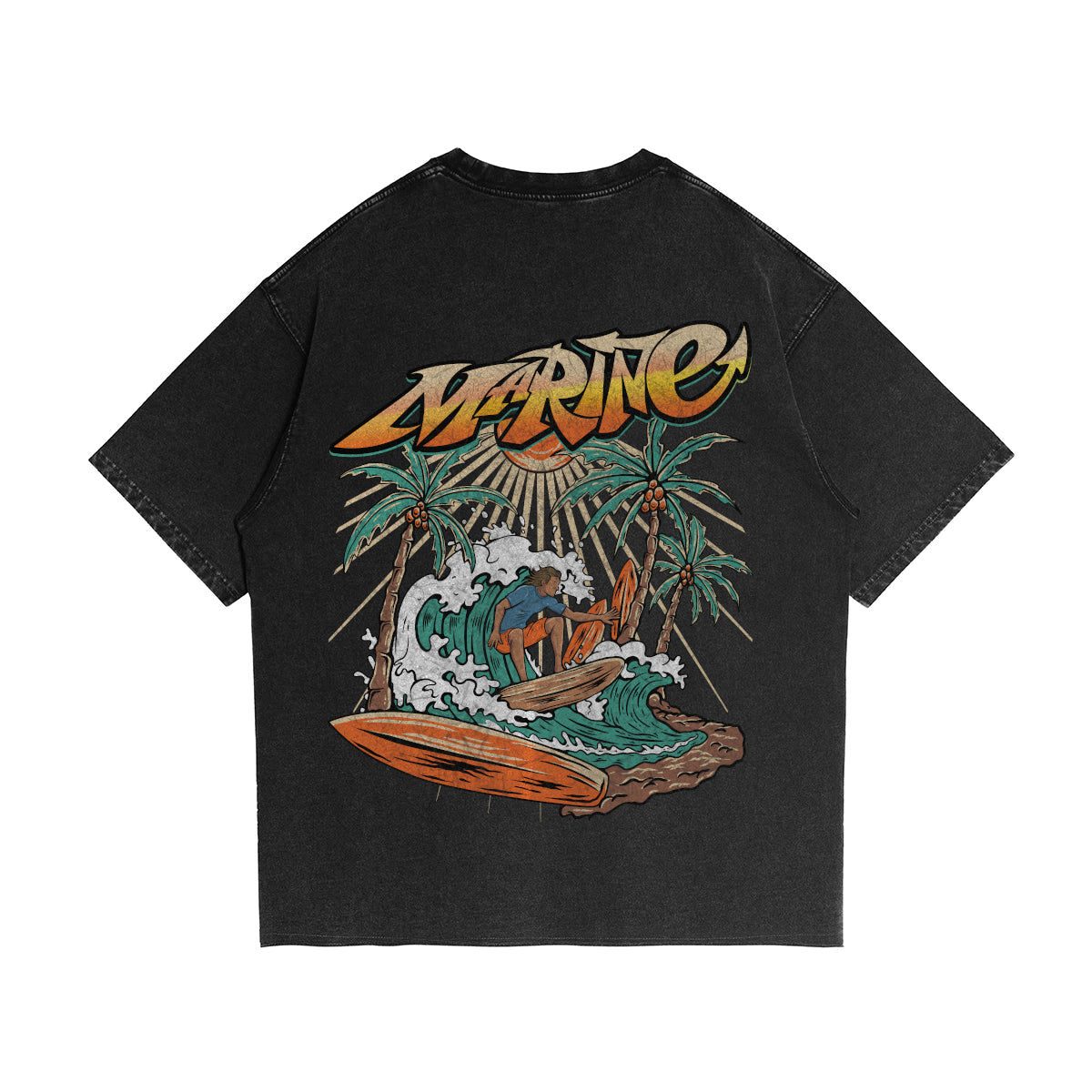 SURF CLUB TEE - BLACK